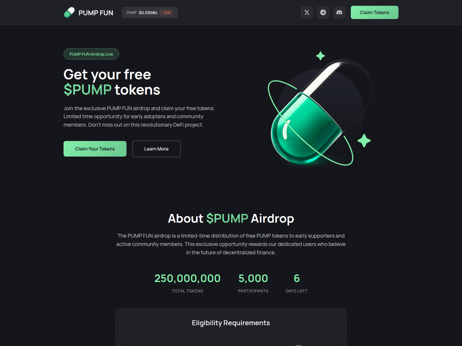 Screenshot of get-pump.today