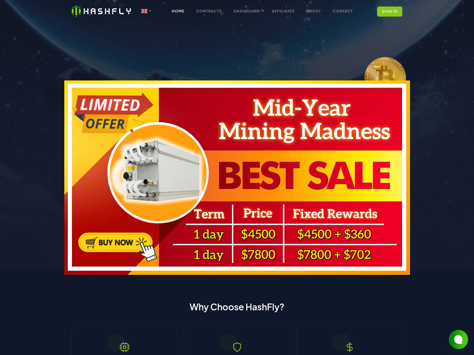 Screenshot of hashfly.com