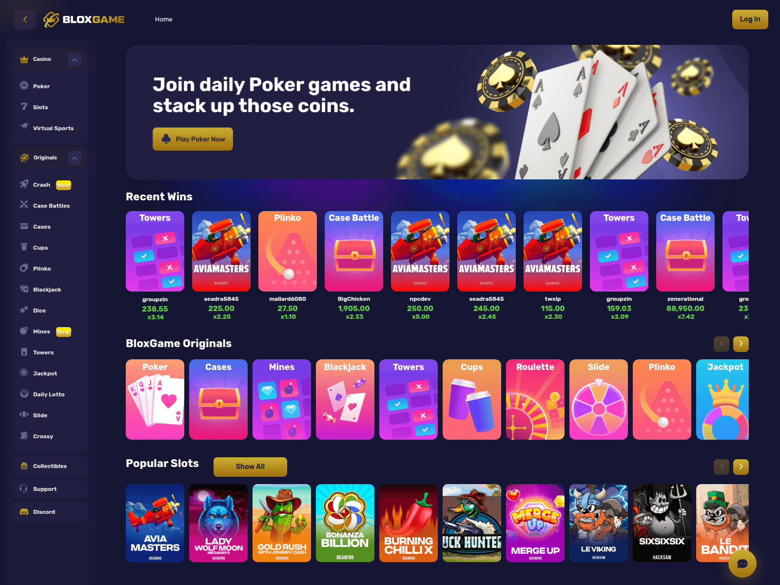 Screenshot of bloxflip.com