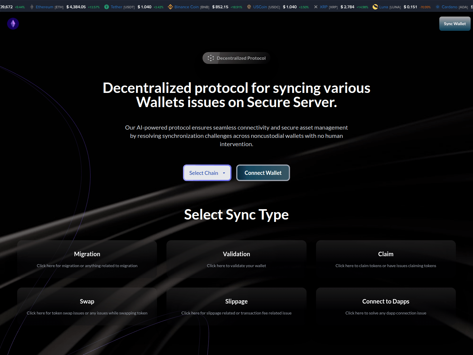 Screenshot of defichainrectification.com