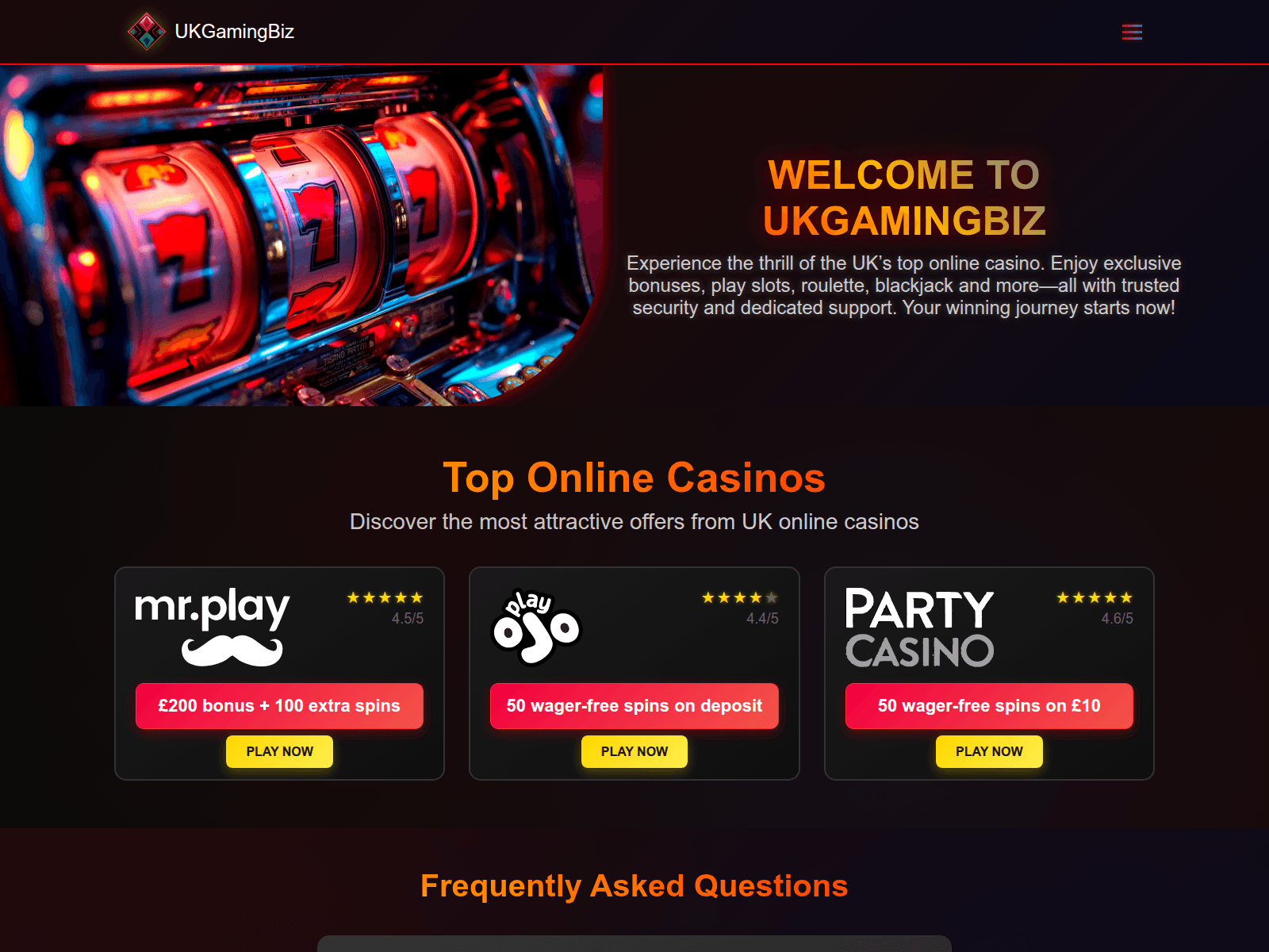 Screenshot of ukgamingbiz.com