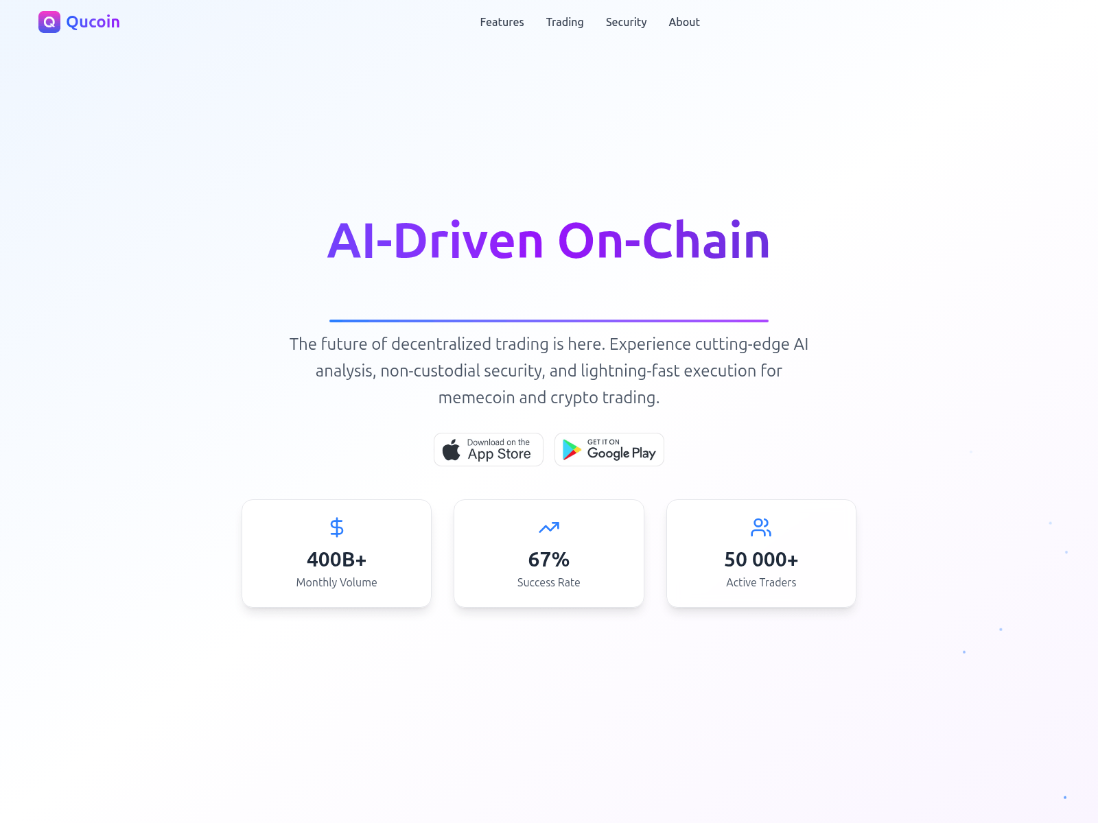 Screenshot of qucoin.ai