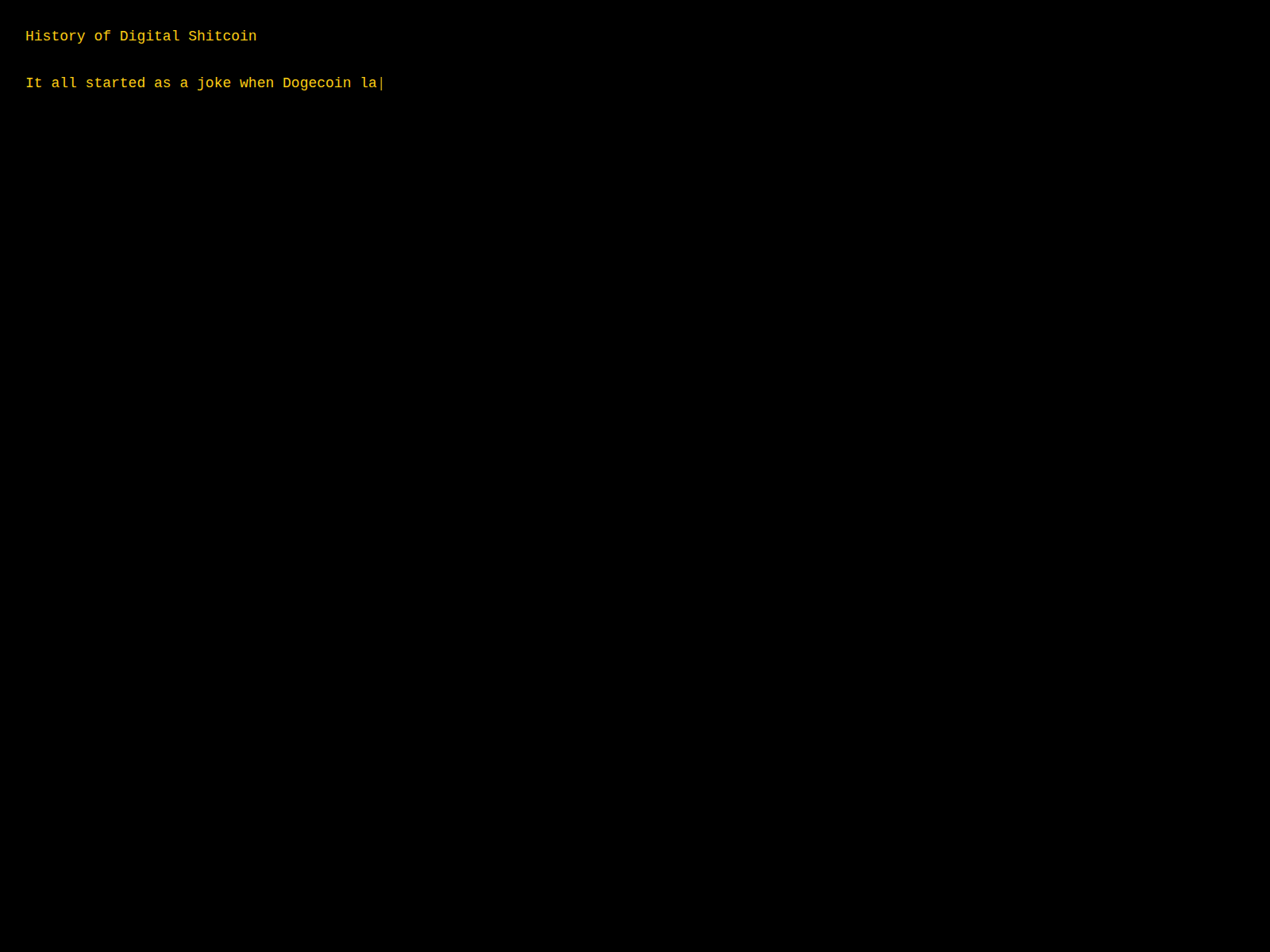 Screenshot of digitalshitcoin.fun