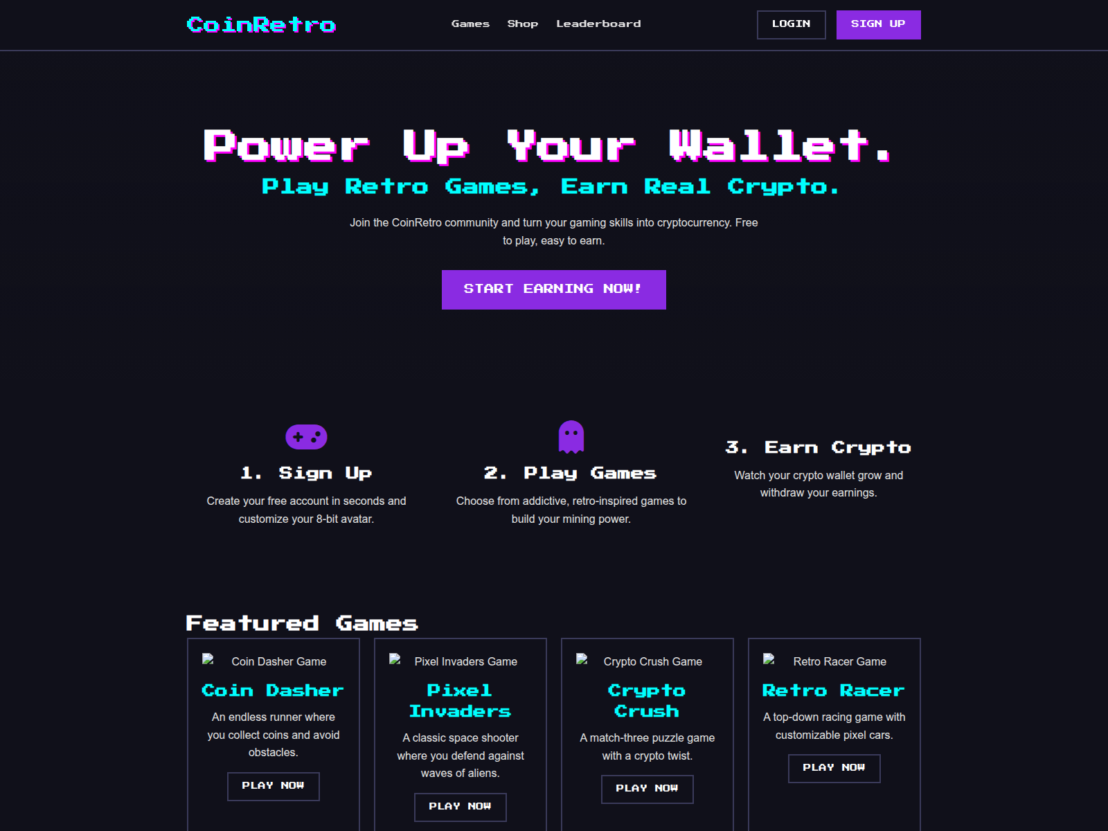Screenshot of coinretro.com