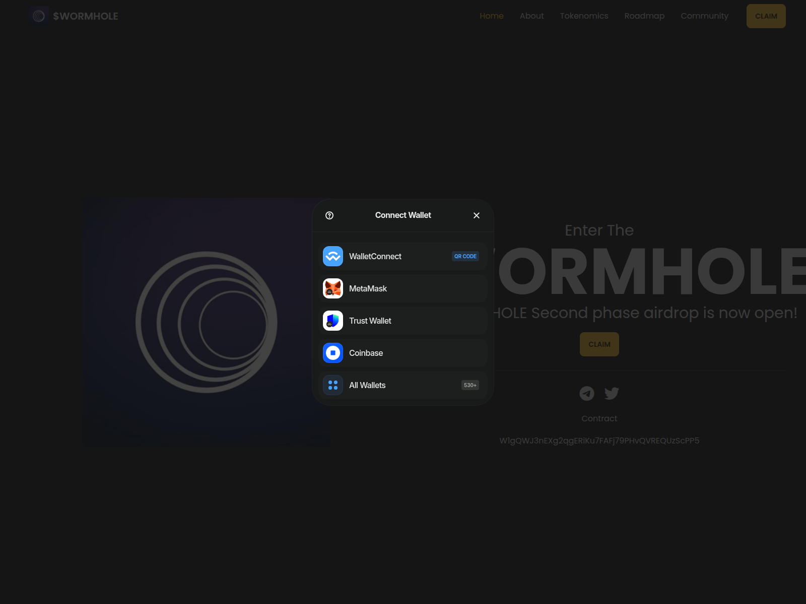 Screenshot of wormholesolana.web.app