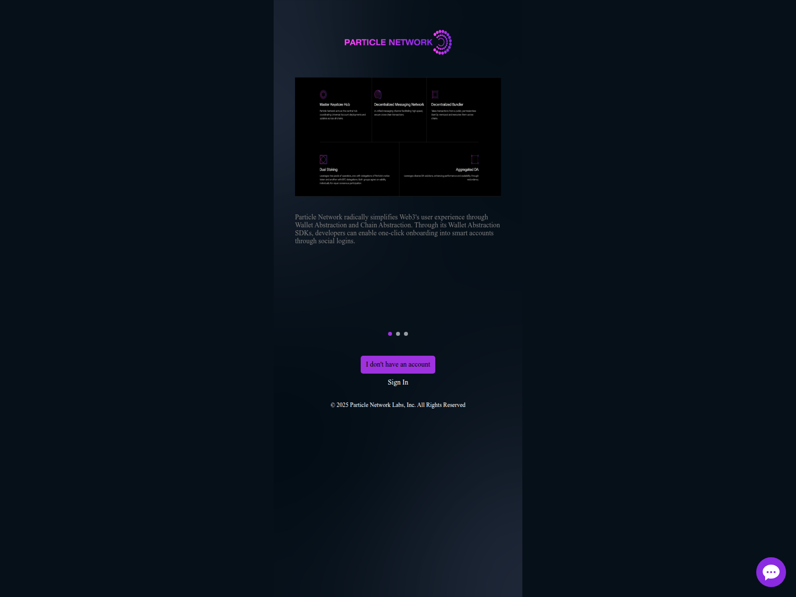 Screenshot of www.particle-network-nft.com