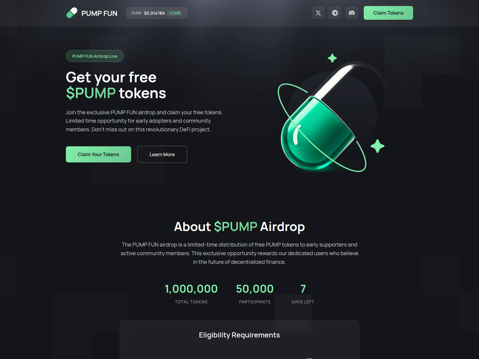 Screenshot of pump.7drop.top