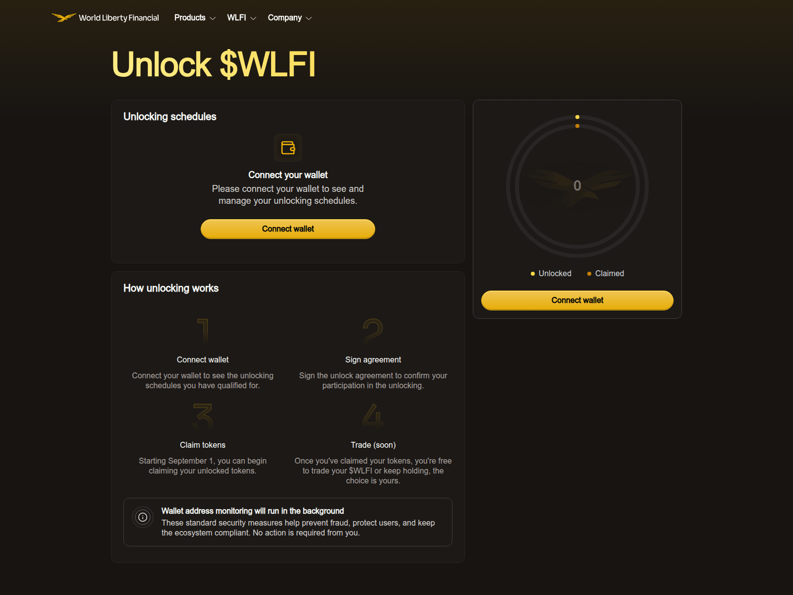 Screenshot of wlfiunlock.com