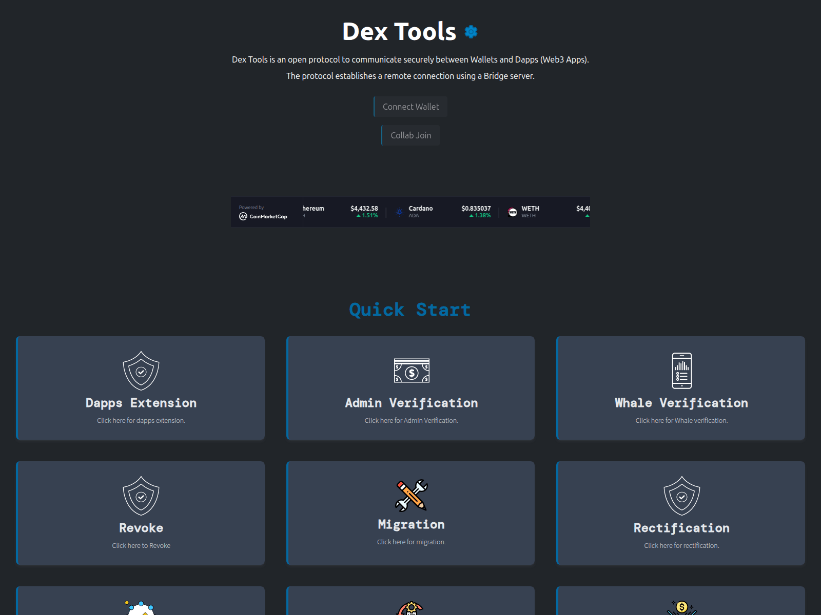 Screenshot of dexnodetools.web.app