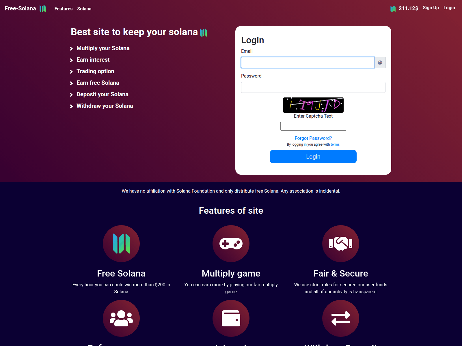 Screenshot of ns2.free-solana.com