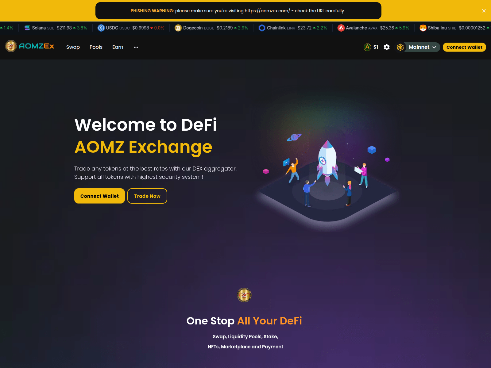 Forensic screenshot of aomzex.com