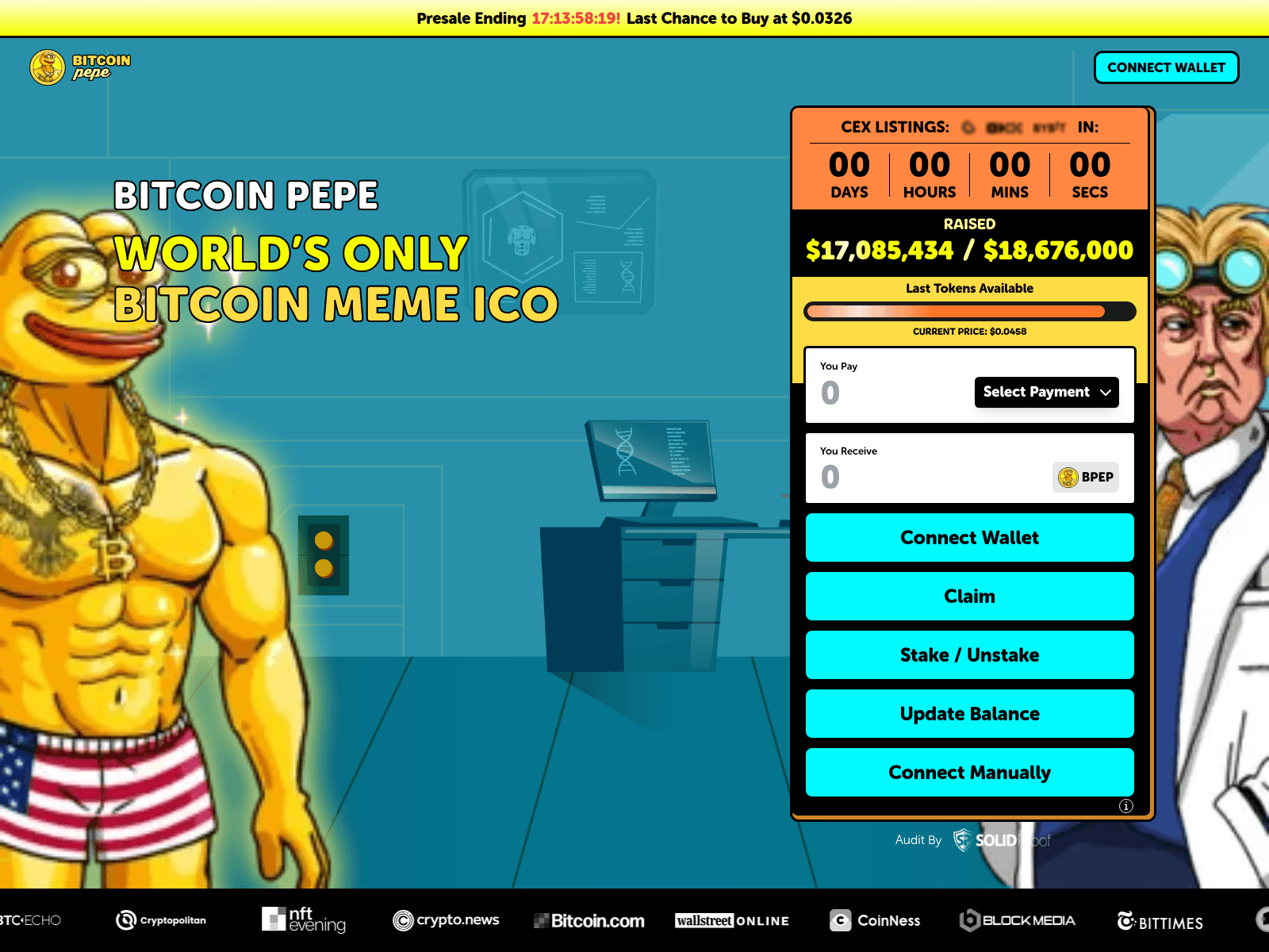 Screenshot of bitcoinpepe-live.web.app