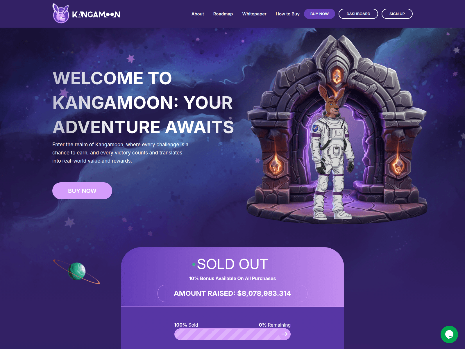 Screenshot of kangamoons.web.app