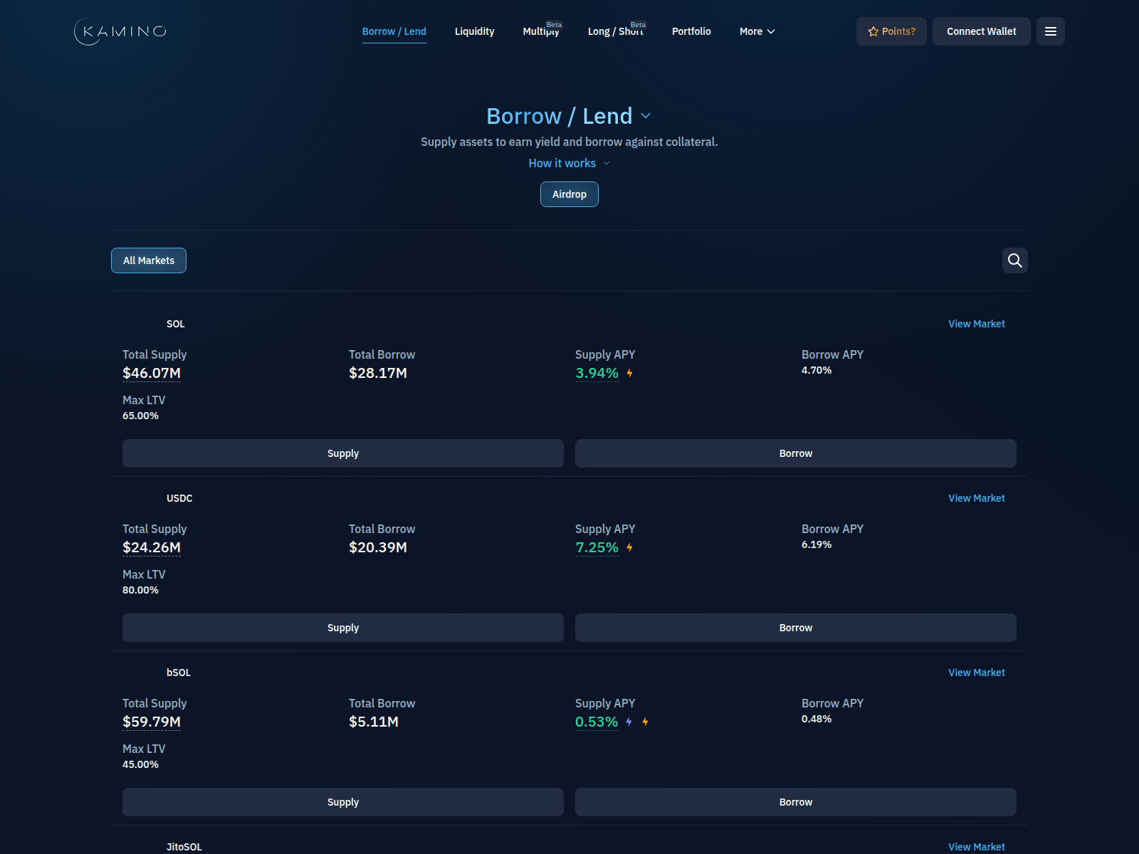 Screenshot of kamino-finance.web.app