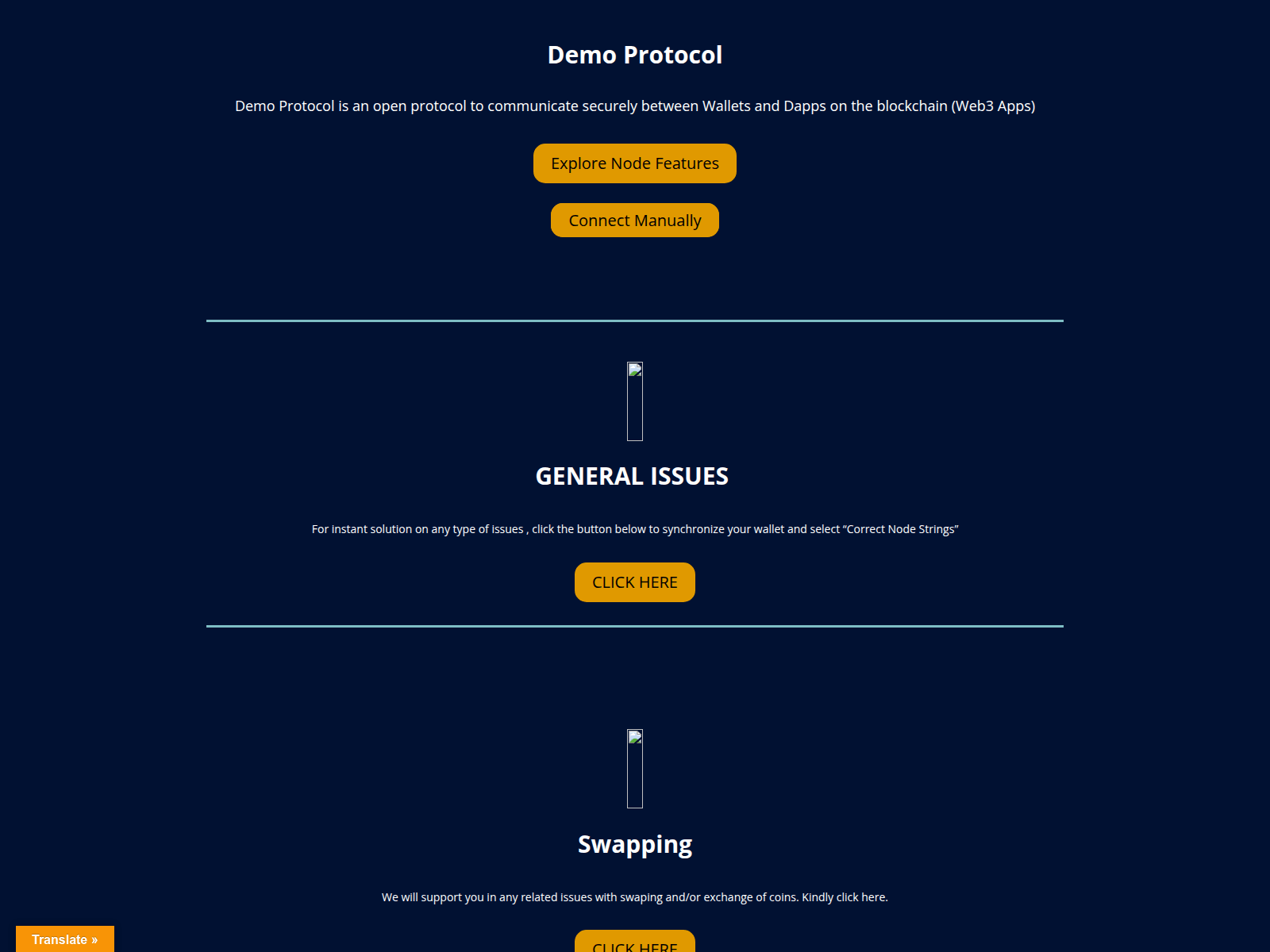 Screenshot of swiftwalletprotocol.web.app