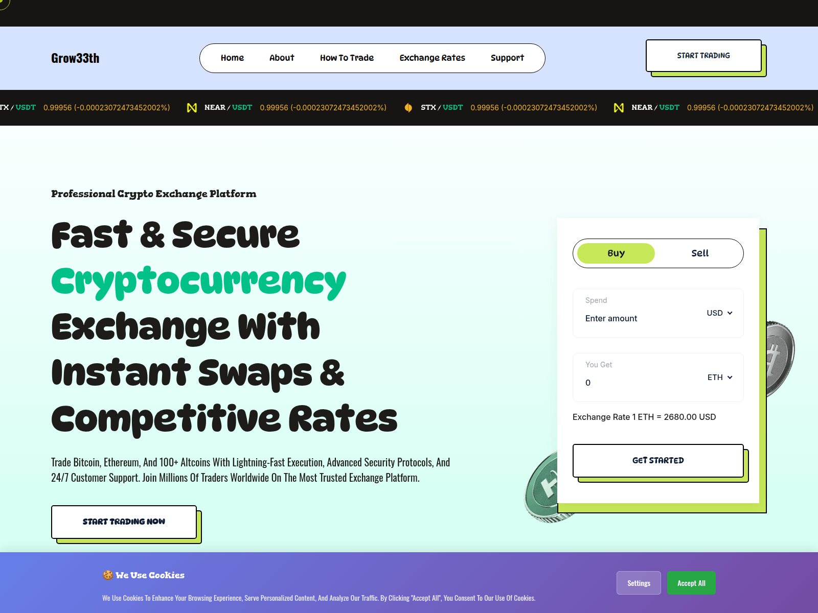 Screenshot of grow33th.com