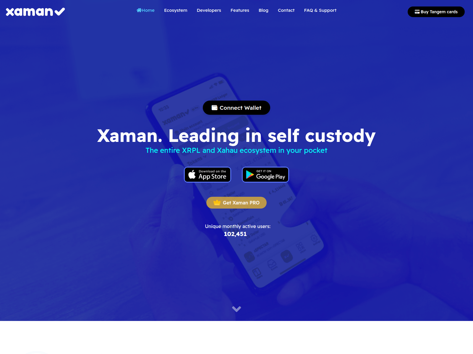 Screenshot of xamanwalletdapp.web.app
