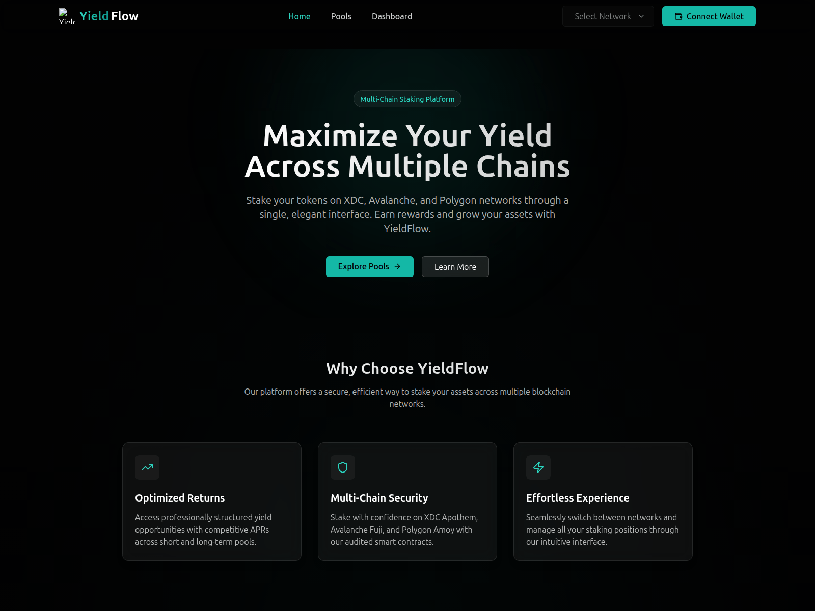 Screenshot of yieldflow.app