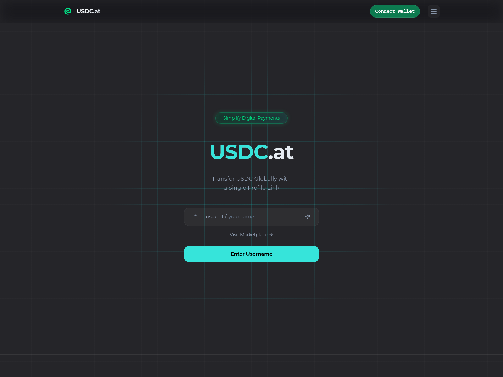 Screenshot of usdc.at