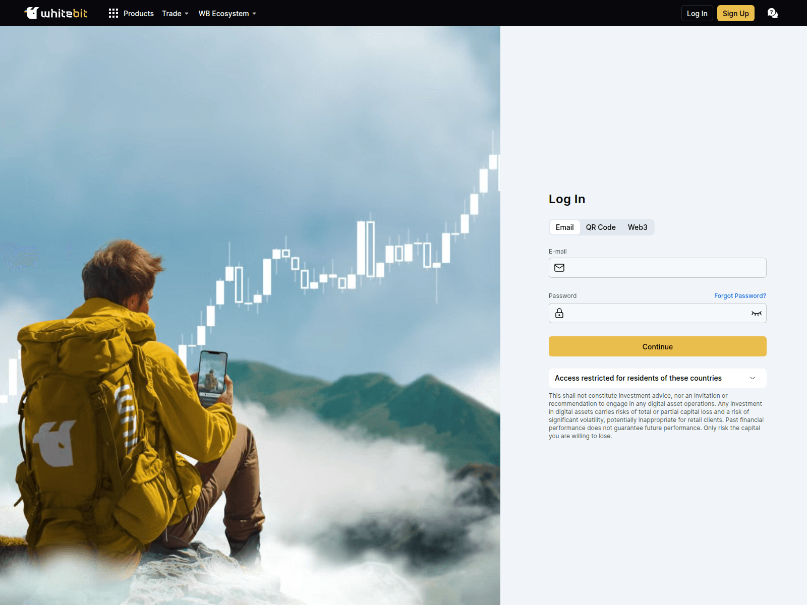 Screenshot of whitebit-web.at