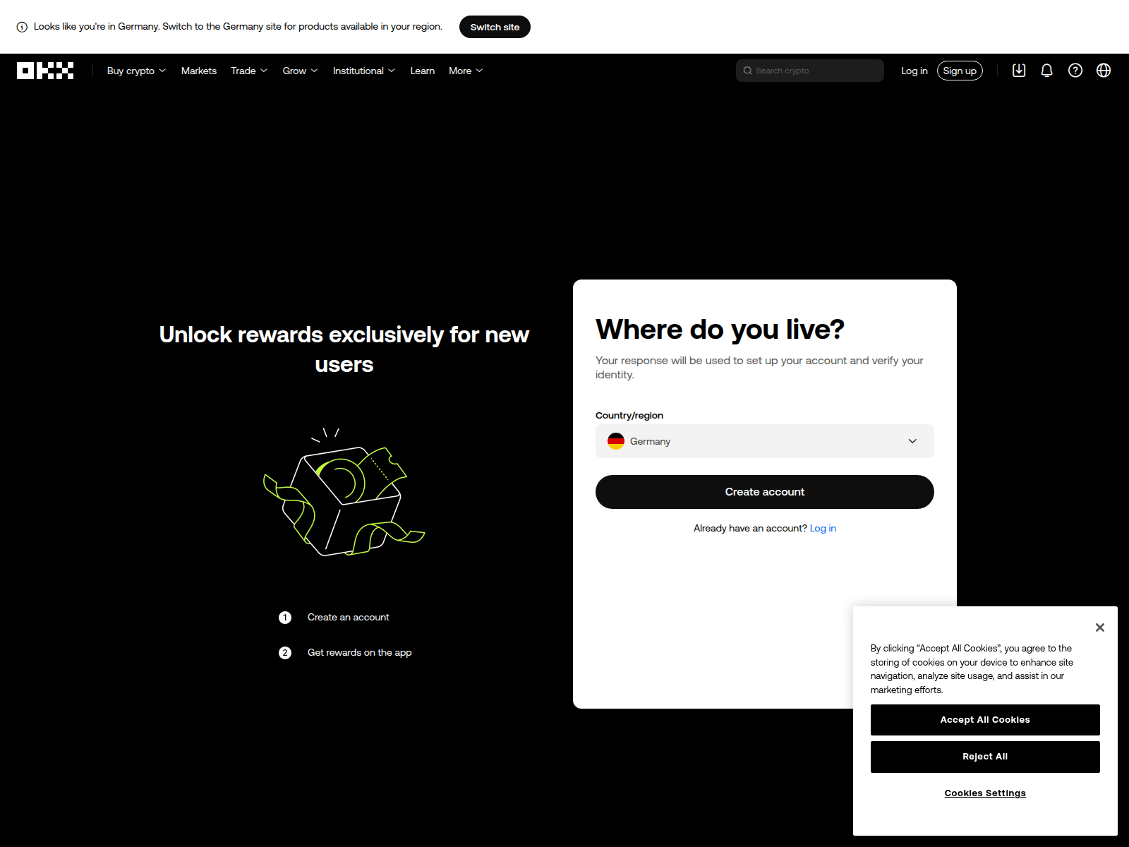 Screenshot of xxbtc.cc