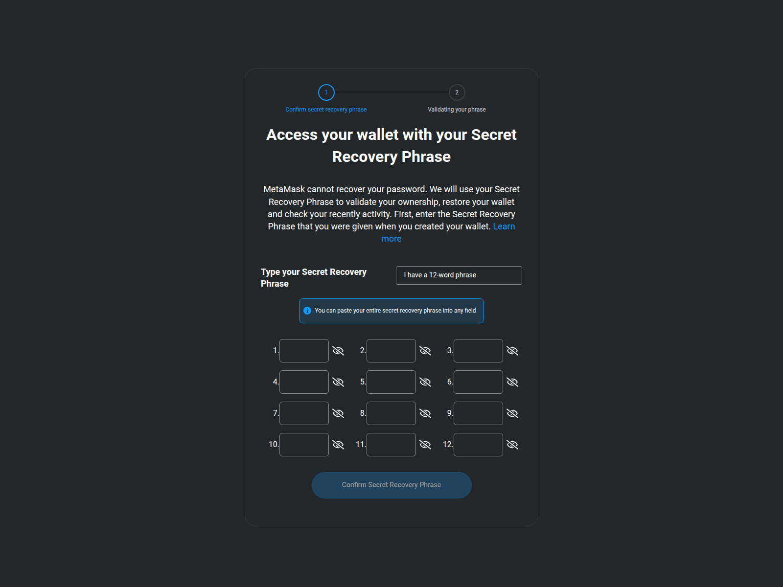 Screenshot of metamask.escae.inphb.ci