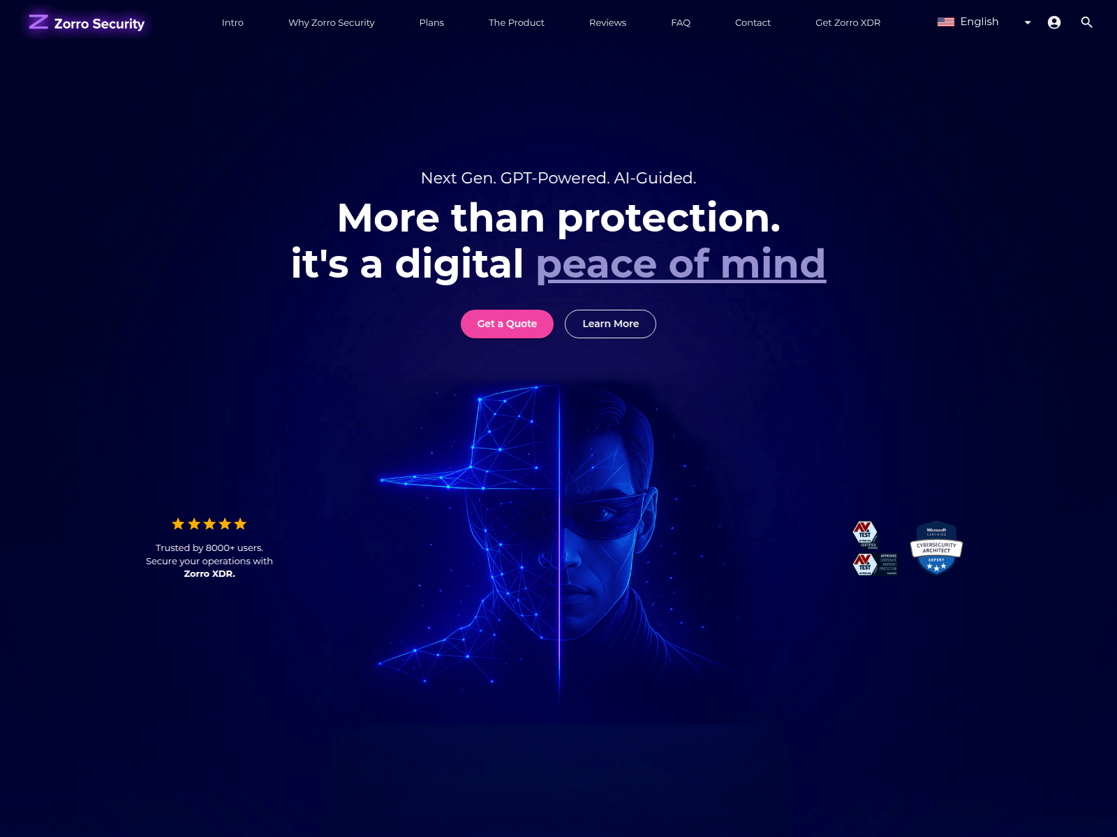 Screenshot of zorrosecurity.com