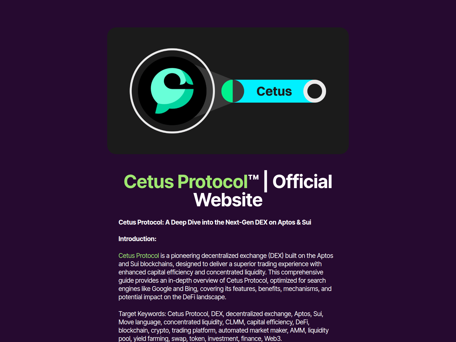 Screenshot of cetus-protocol.github.io
