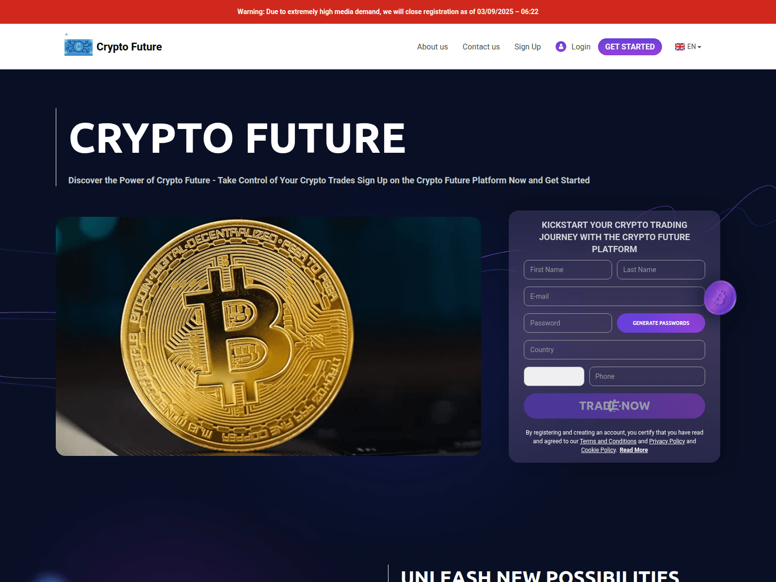Screenshot of the-crypto-future.com
