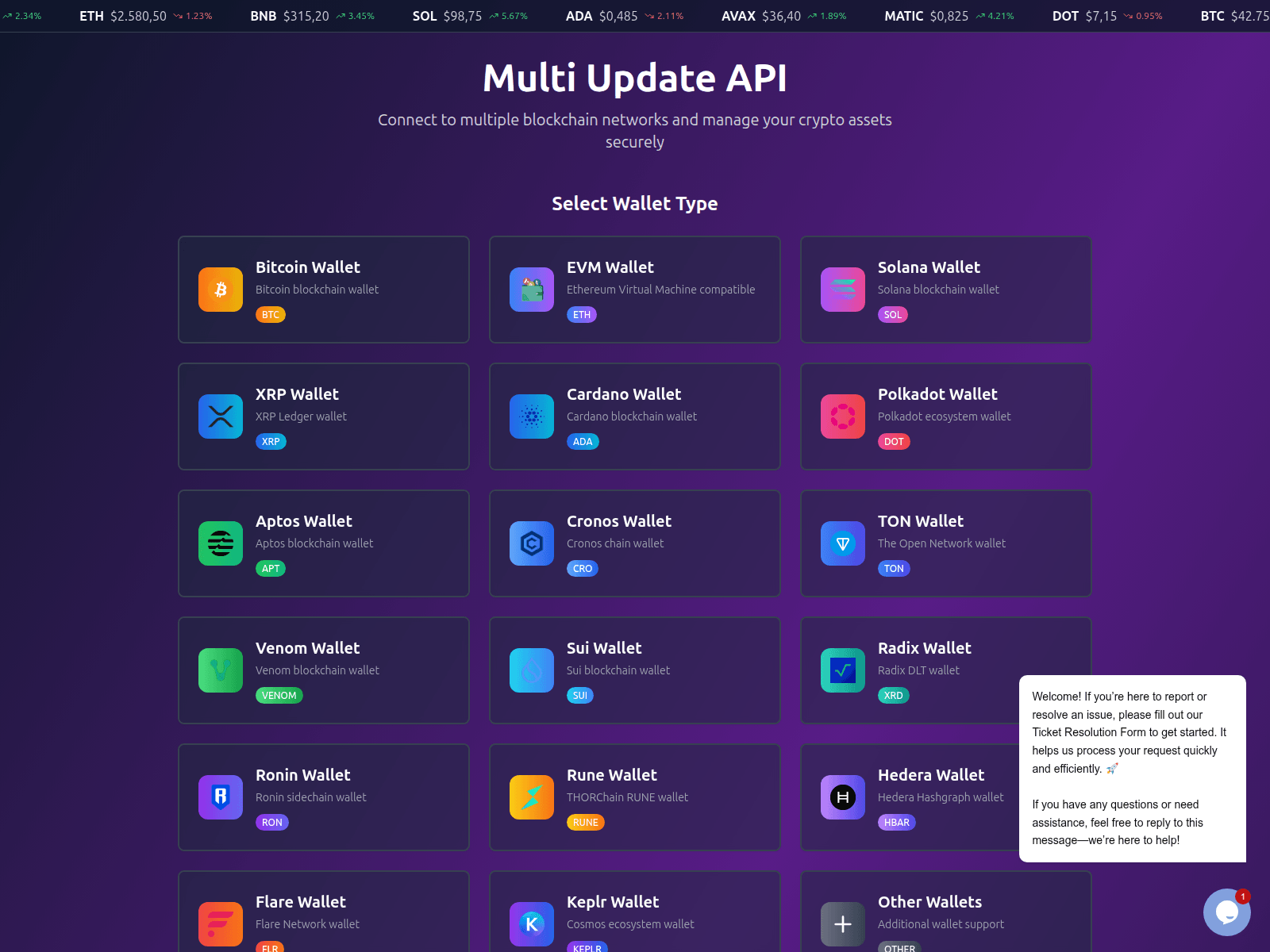 Screenshot of multiupdate.live