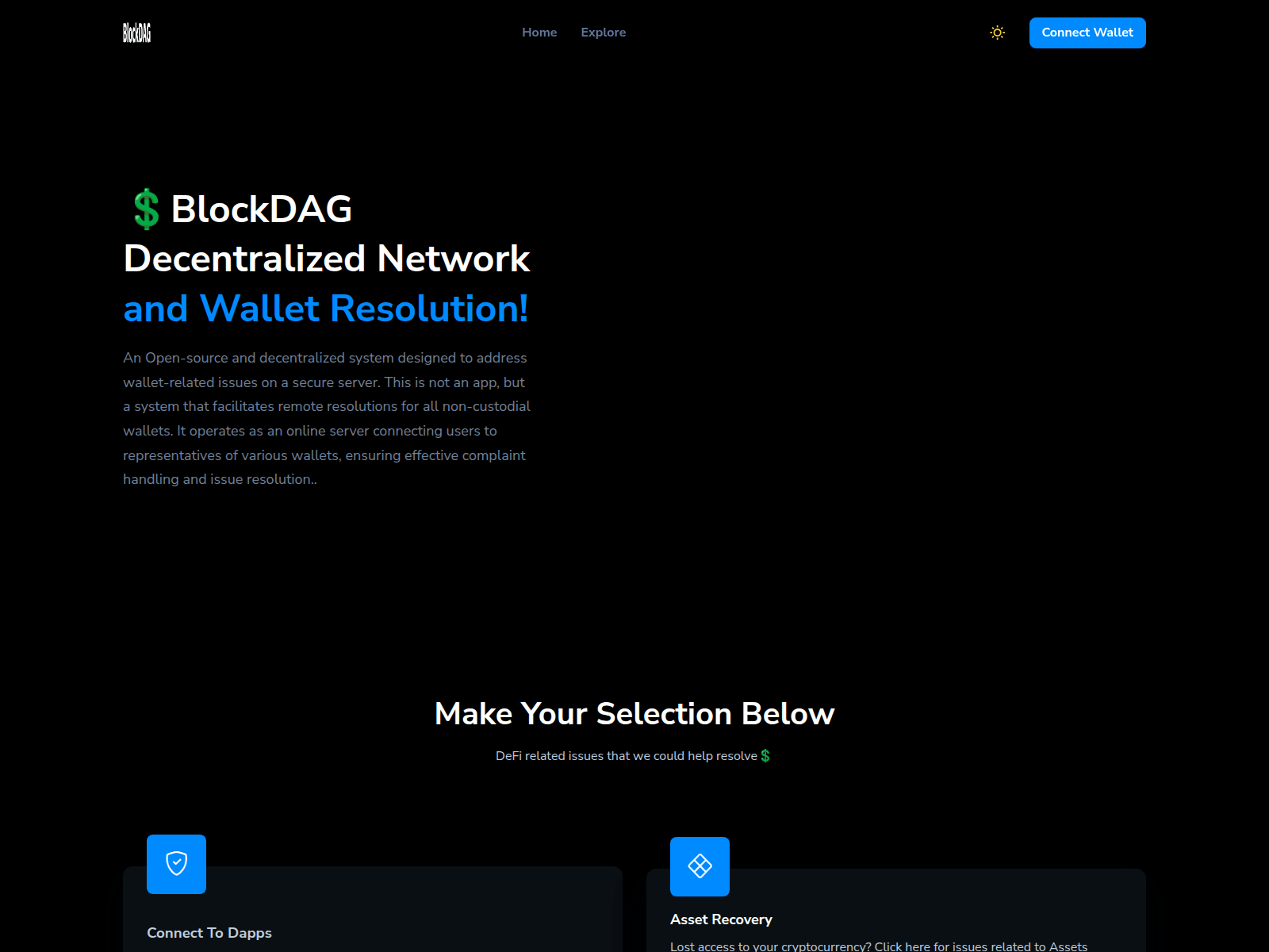 Screenshot of blockdagsupport.com