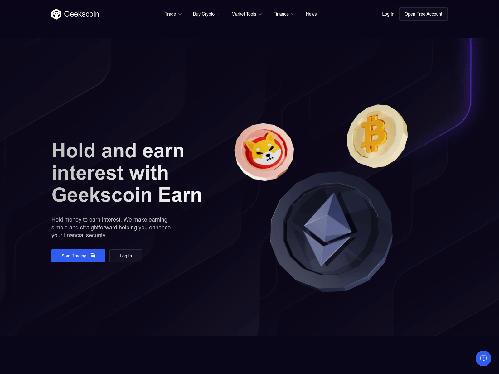 Screenshot of geekscoin.com