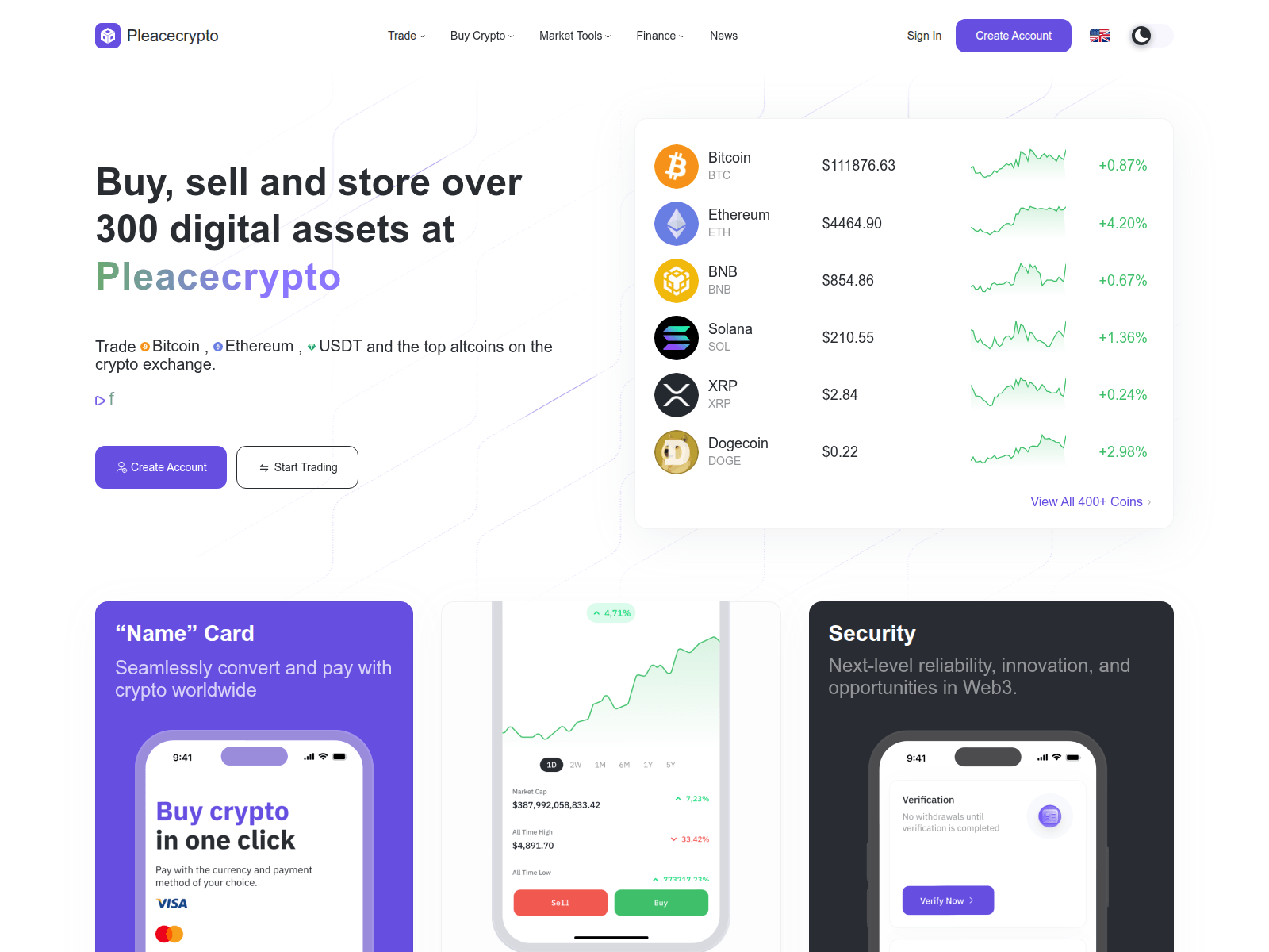 Screenshot of pleacecrypto.com