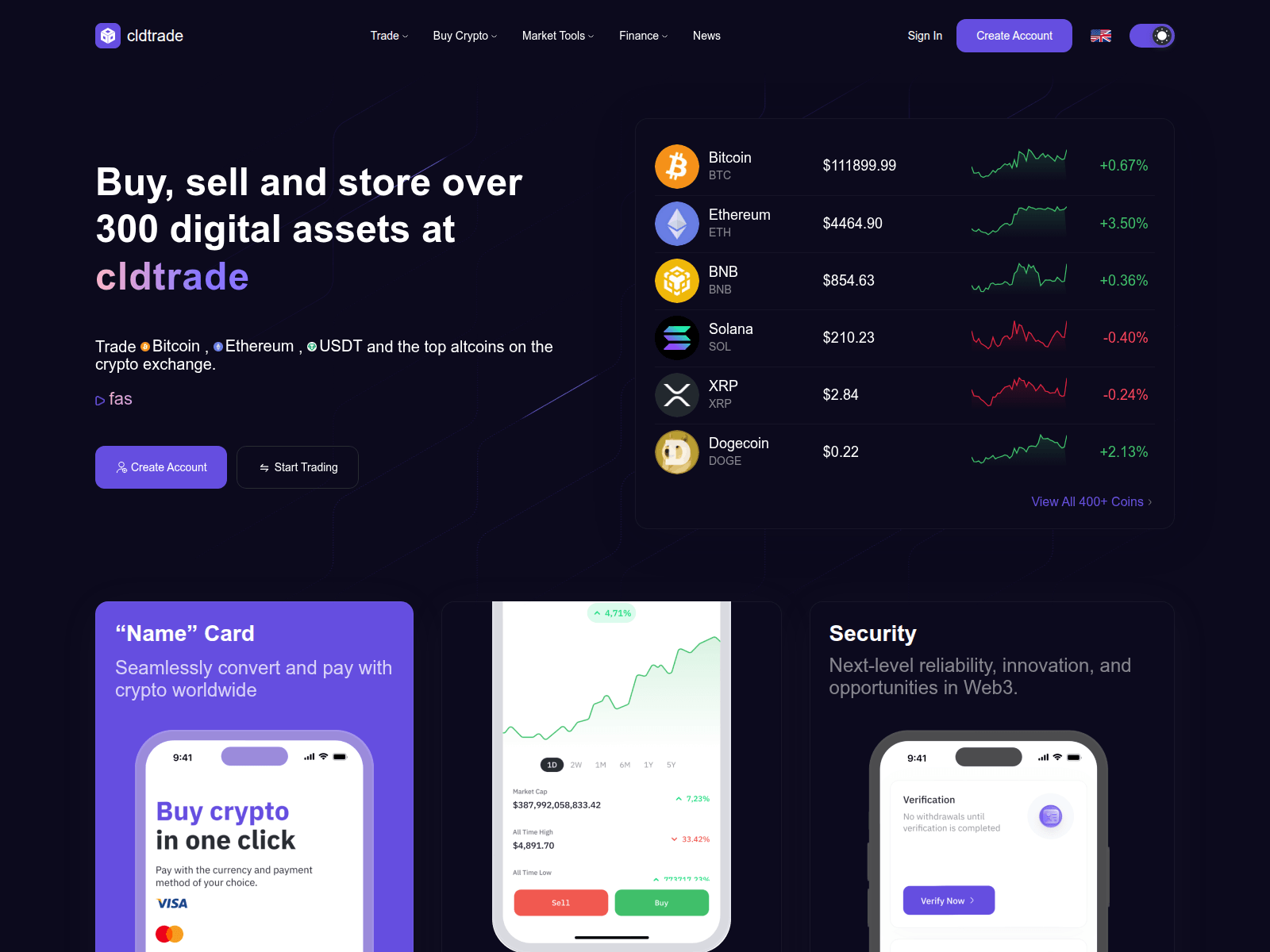 Screenshot of cldtrade.com