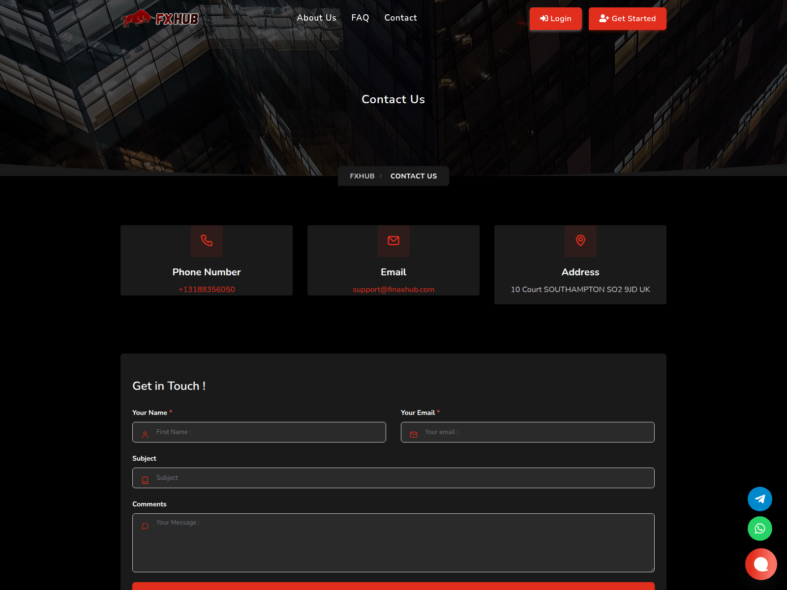 Screenshot of finaxhub.com