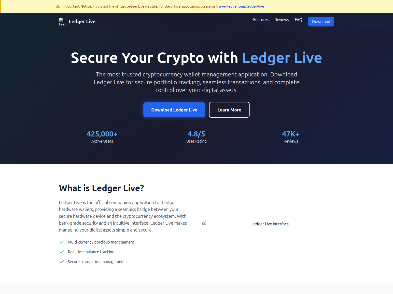 Screenshot of ledgerlive.it.com