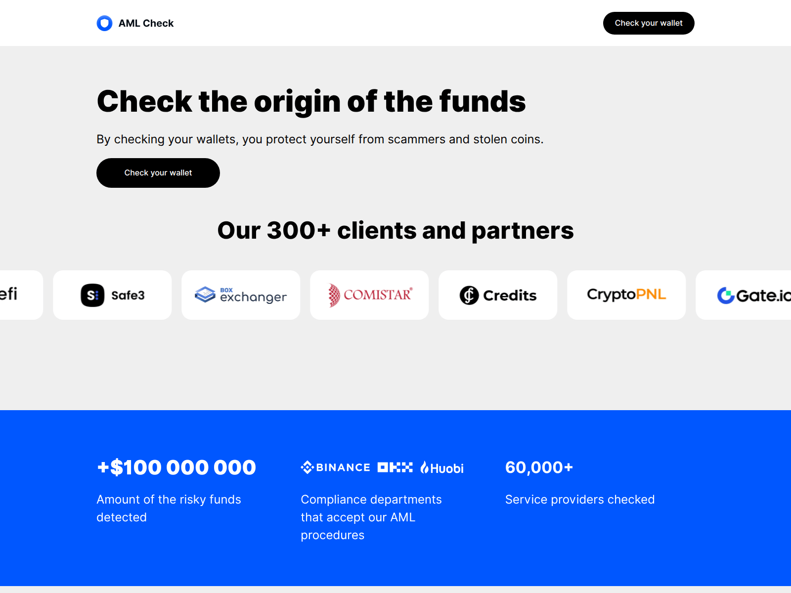 Screenshot of checker-aml.org