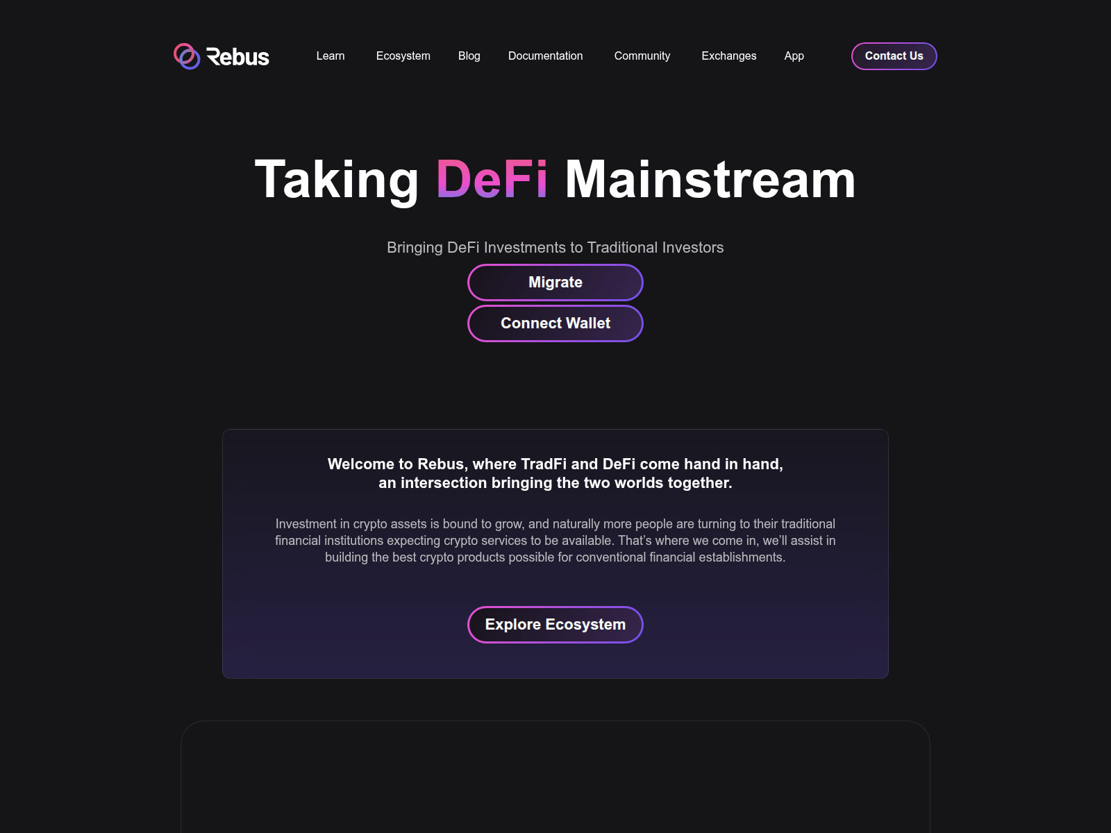 Screenshot of rebuschain-app.pages.dev