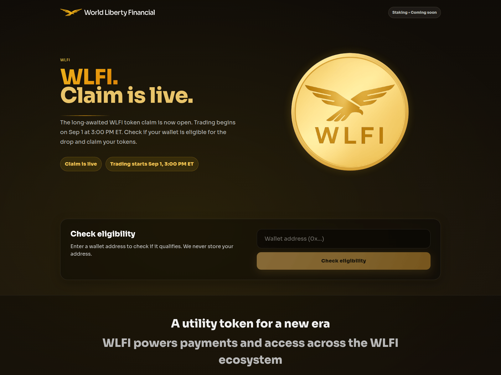 Screenshot of worldlibertyfinancial-claim.xyz
