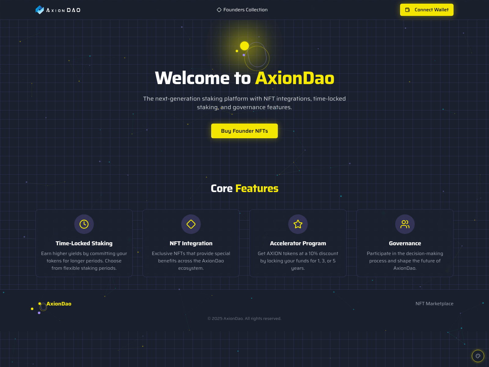 Screenshot of dev-app.axiondao.com