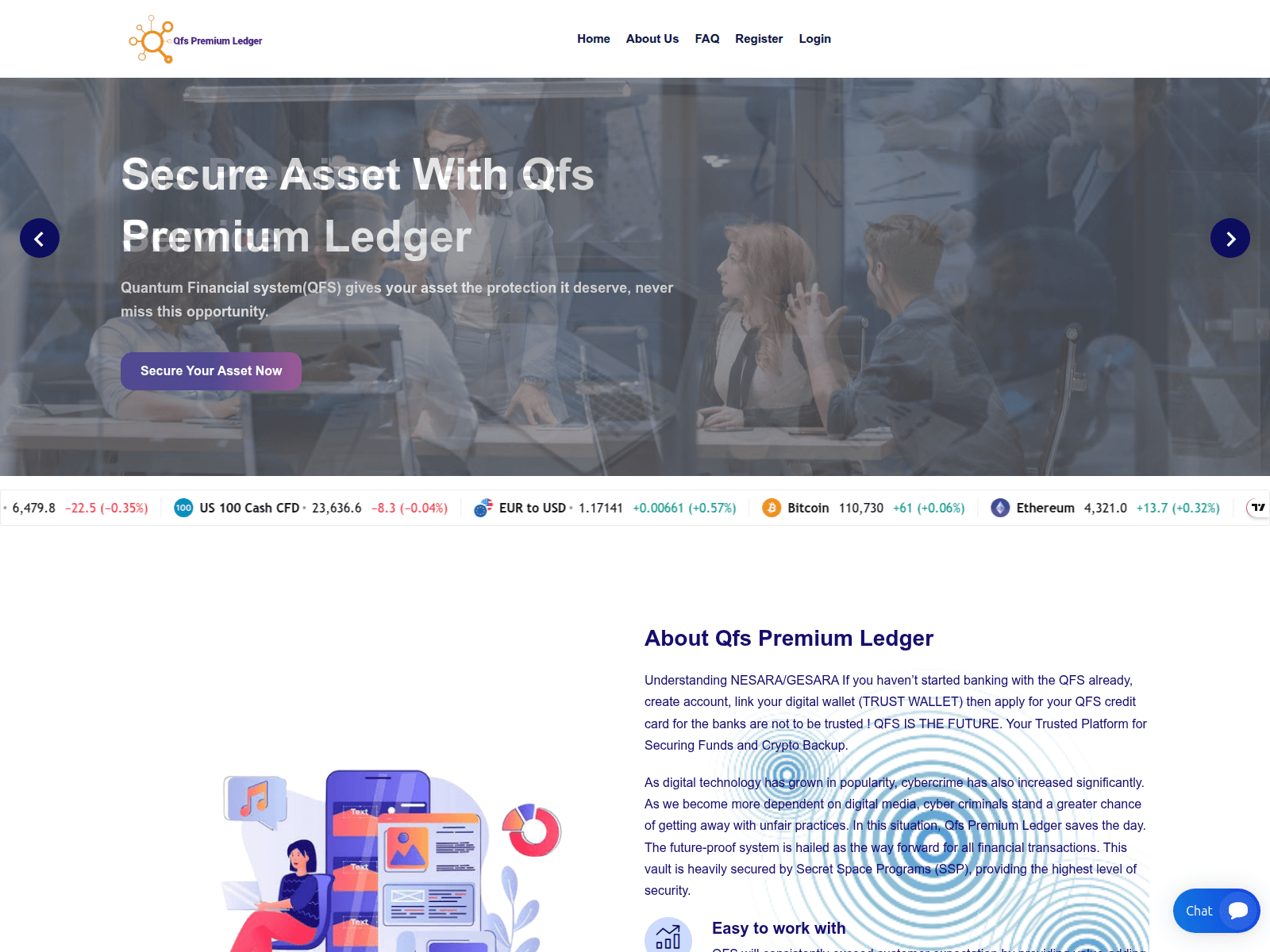 Screenshot of qfspremiumledger.pro