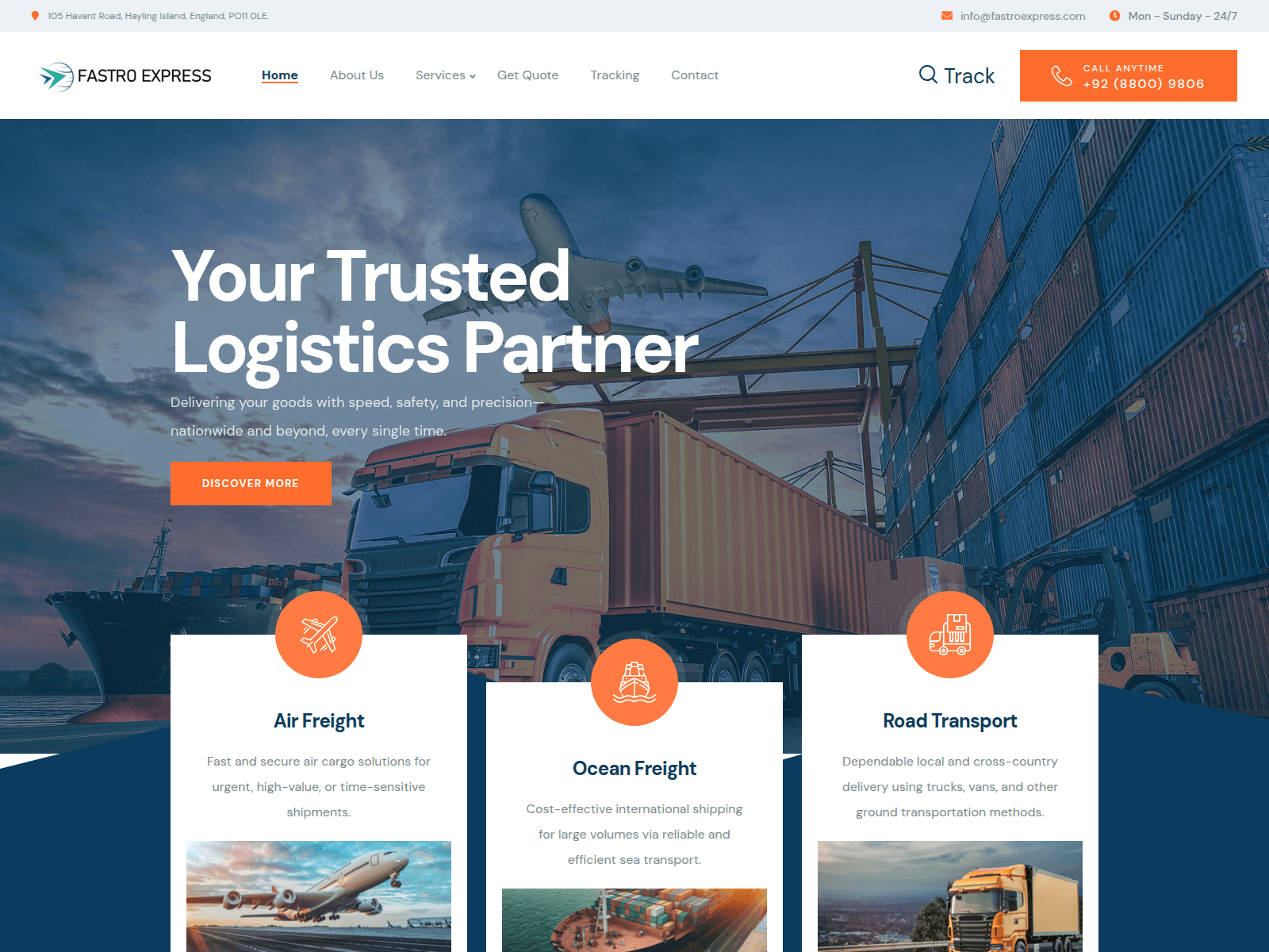 Screenshot of fastroexpress.com