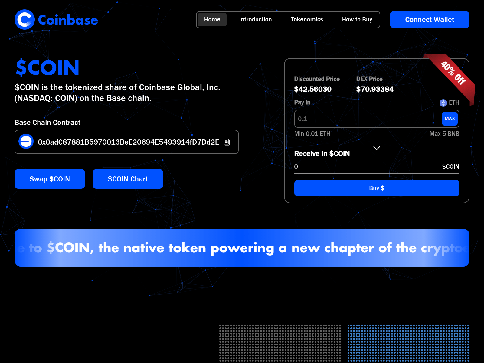 Screenshot of coinbase.beer