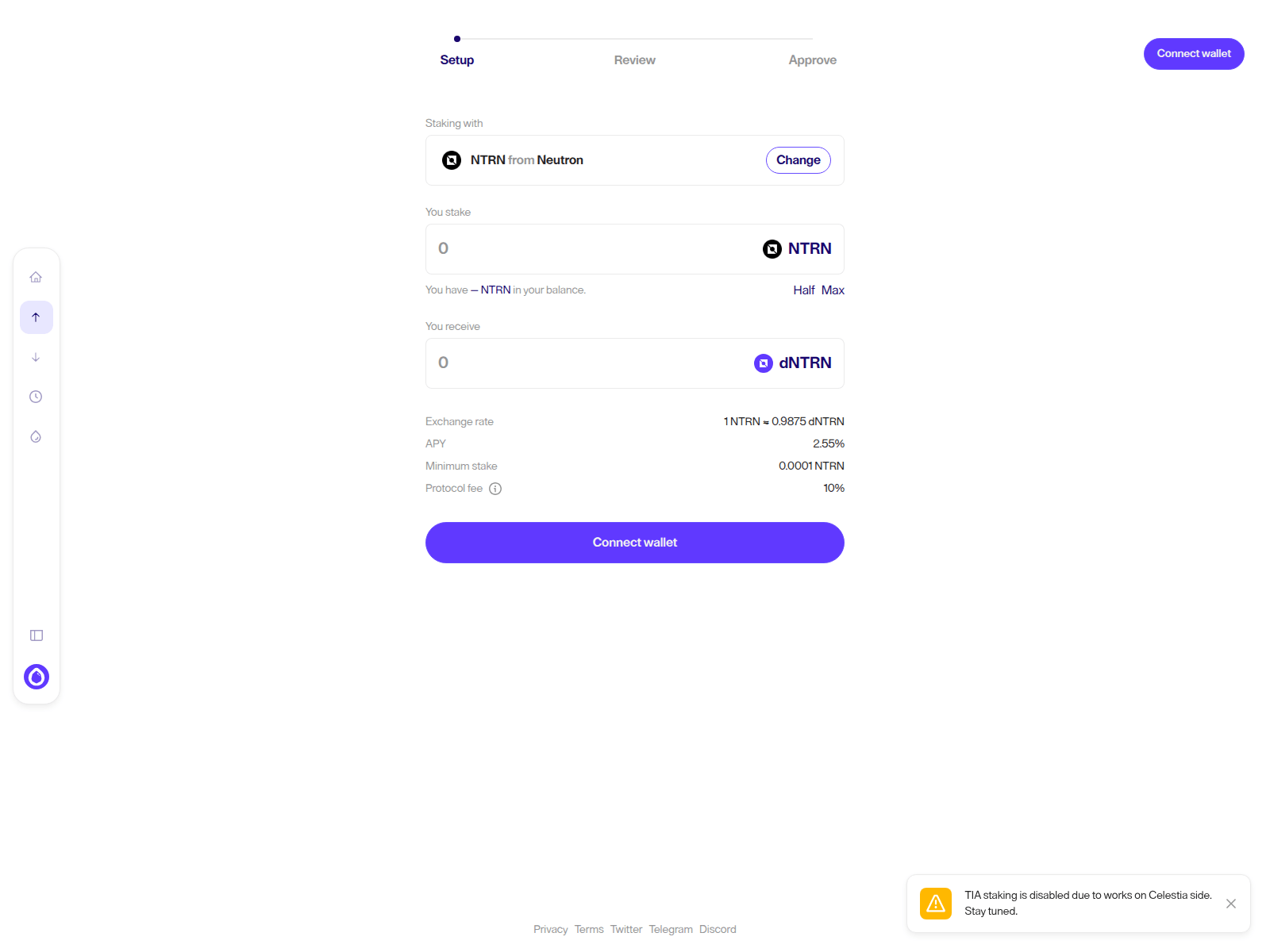 Screenshot of app.drop.money