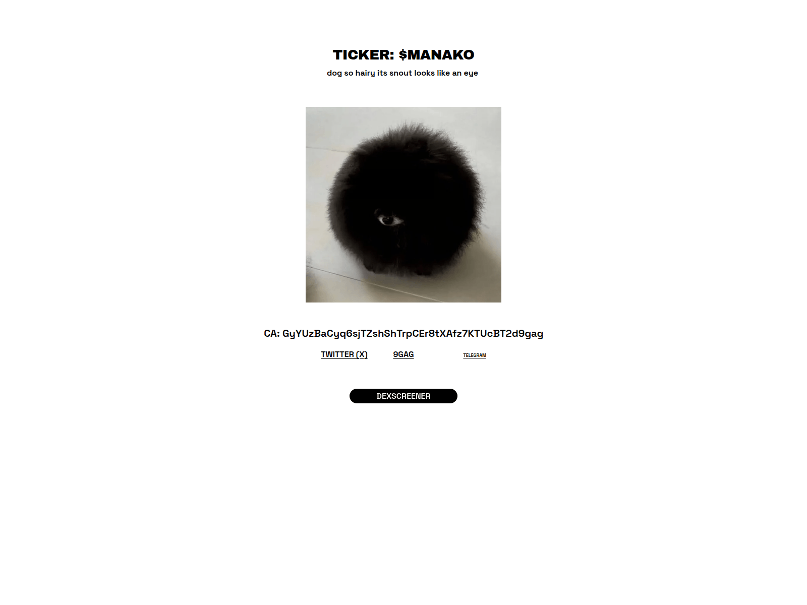 Screenshot of manakocoin.com