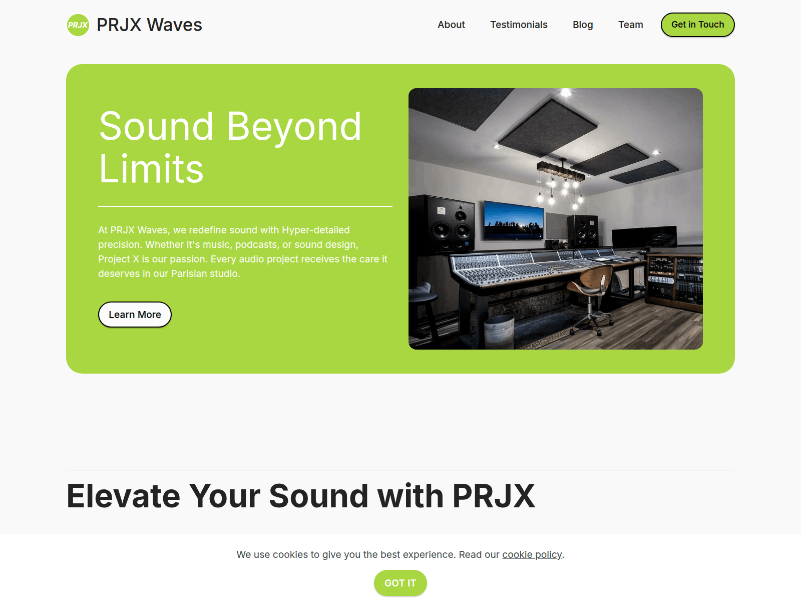 Screenshot of prjx.co.com