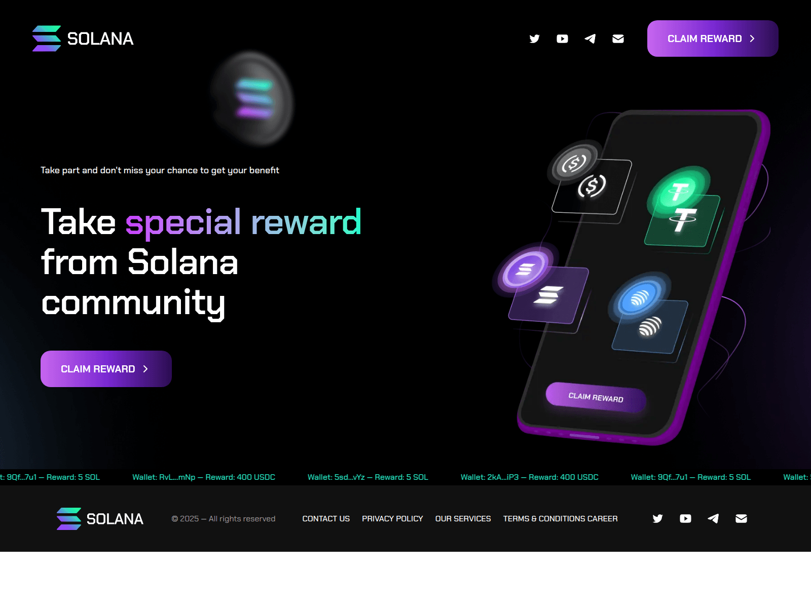 Screenshot of sol-claims.com