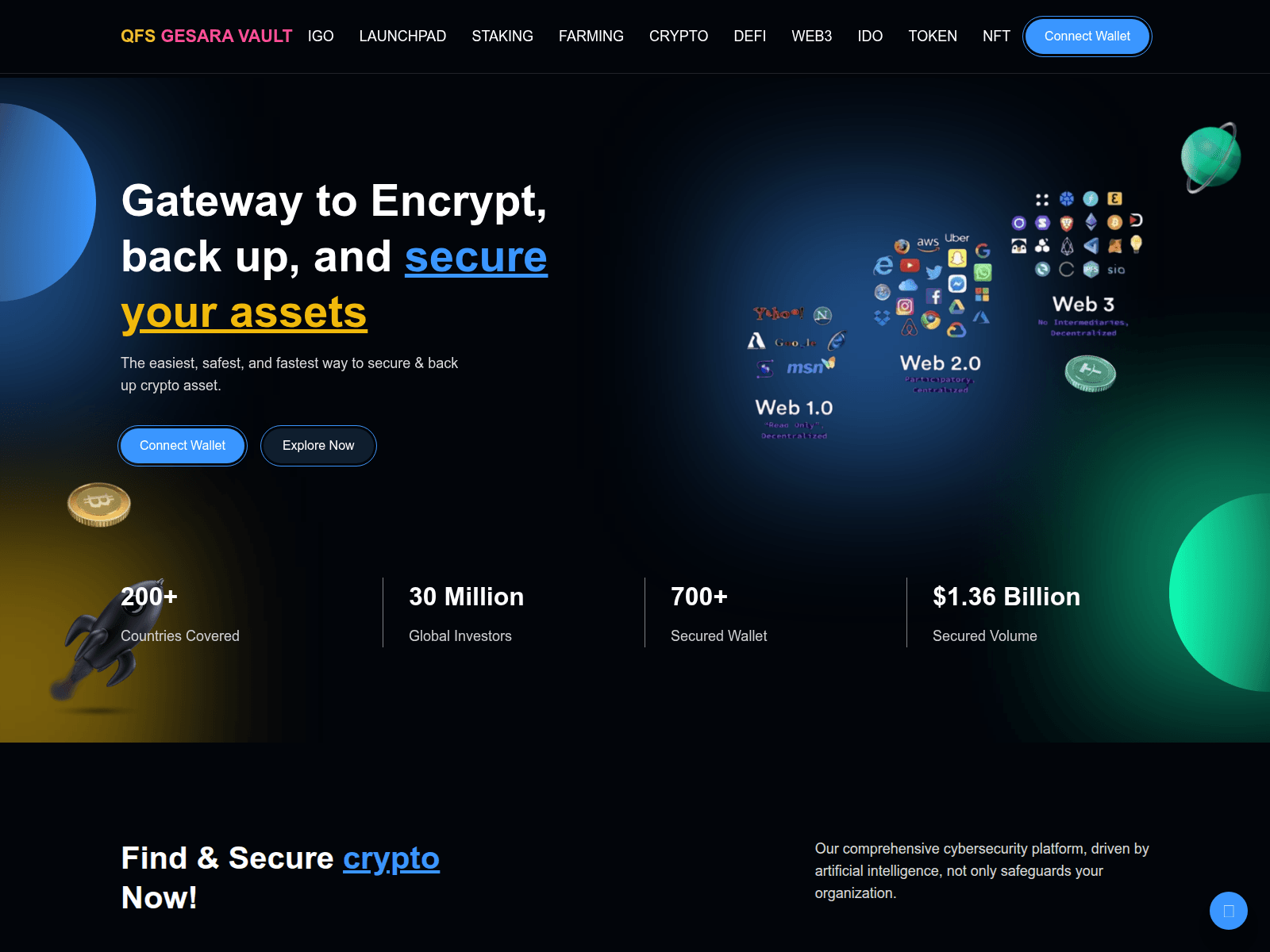Forensic screenshot of qfsgesaravault.com.gesaraqfsvault.com