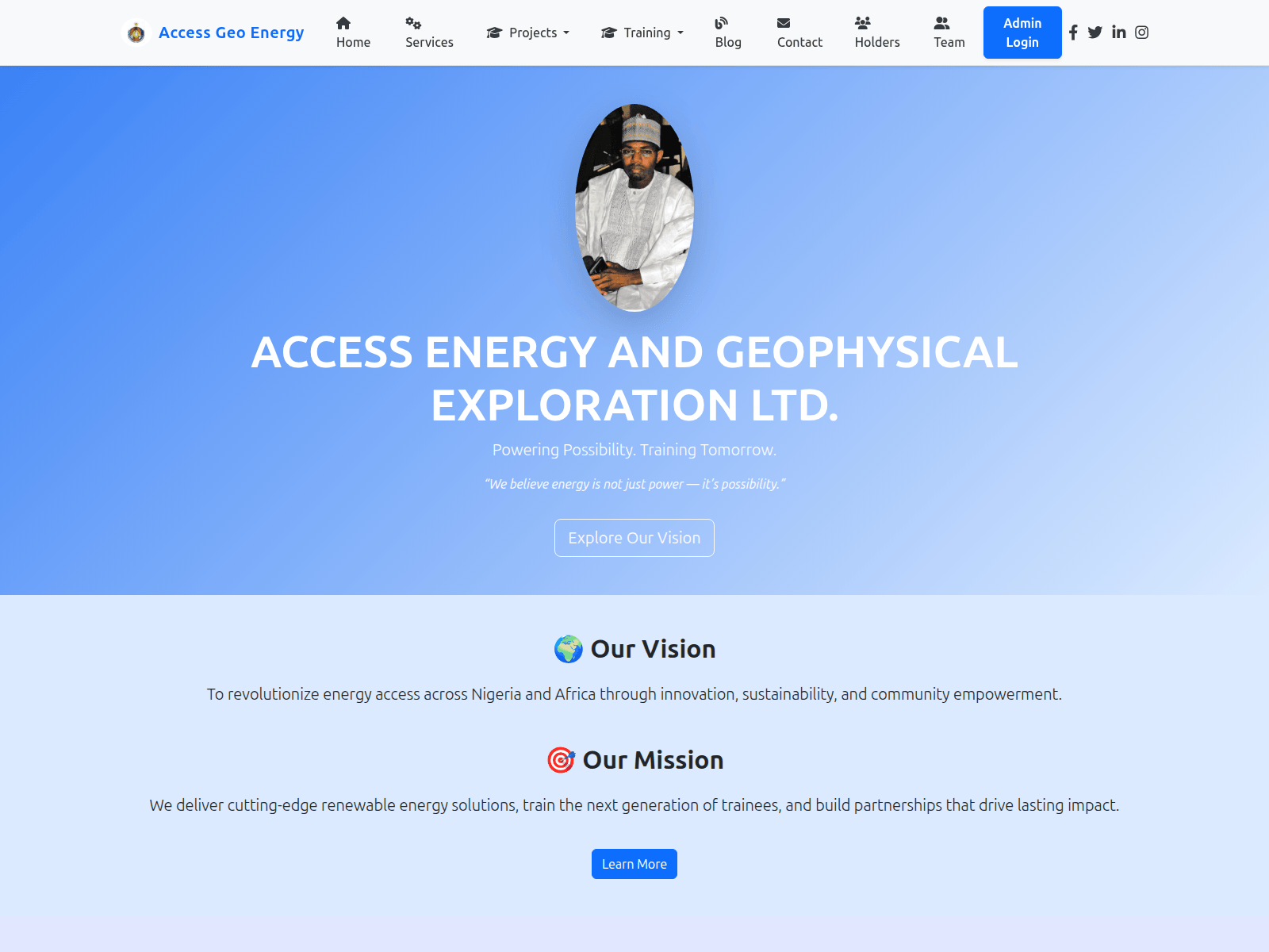 Screenshot of accessgeoenergy.com.ng