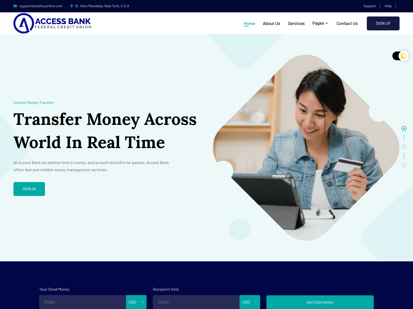 Screenshot of acbfcuonline.com
